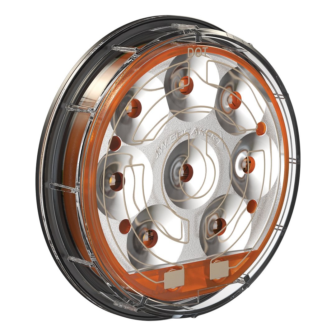 Jw Speaker Turn Signal Light Assembly – LED, 234 Series, Clear Lens, LED Bulb, Black Housing with Amber Bezel, Single, Heated – 0347811