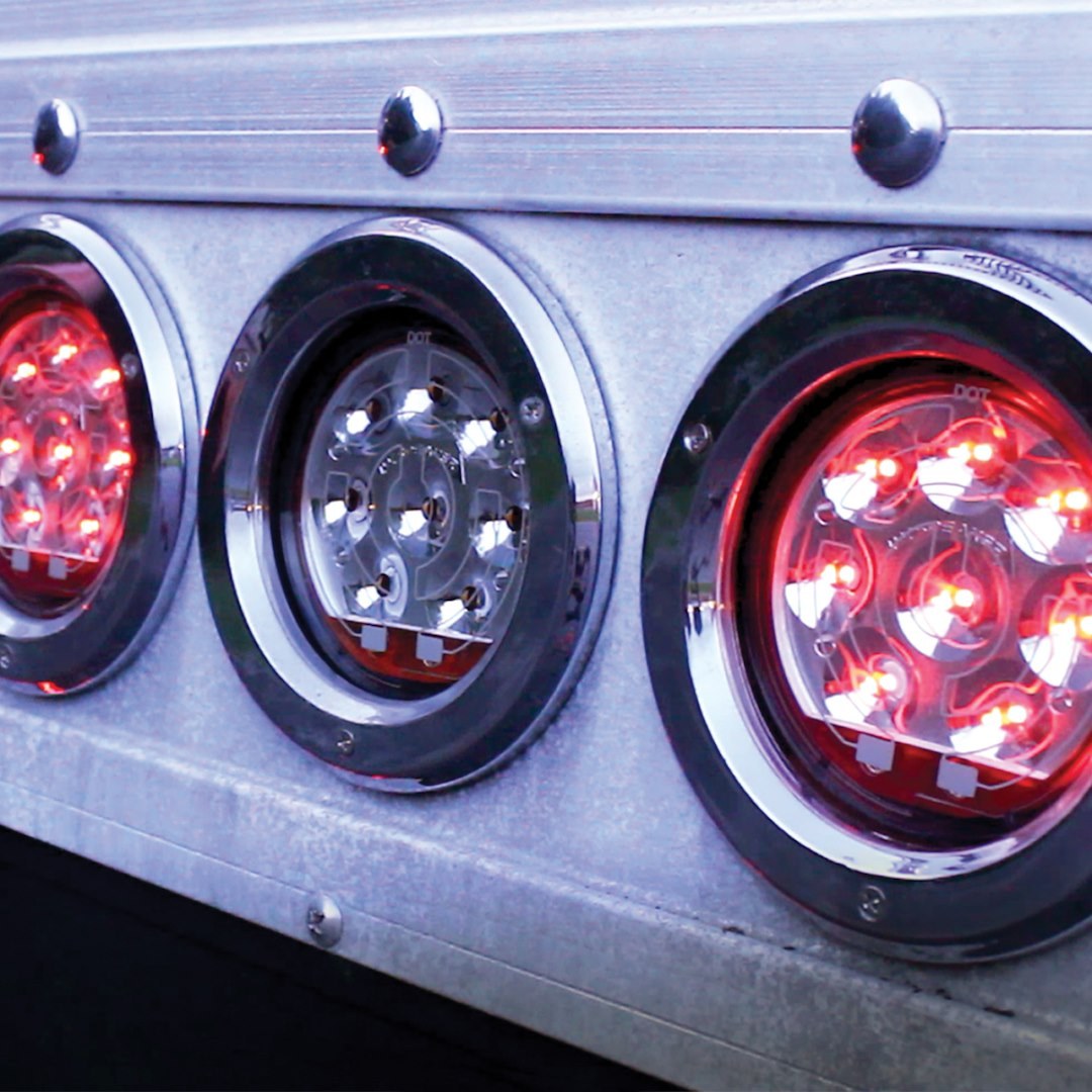 Jw Speaker Tail Light Assembly, 234 Series, LED, Clear Lens, Black Housing/ Red Bezel, Red Bulb, Single – 0347861