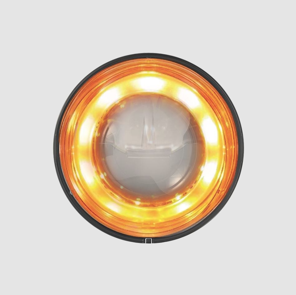 Jw Speaker Headlight Assembly, Model 93, LED Bulb, With White Daytime Running Light/ Amber Turn Signal Light – 0530091