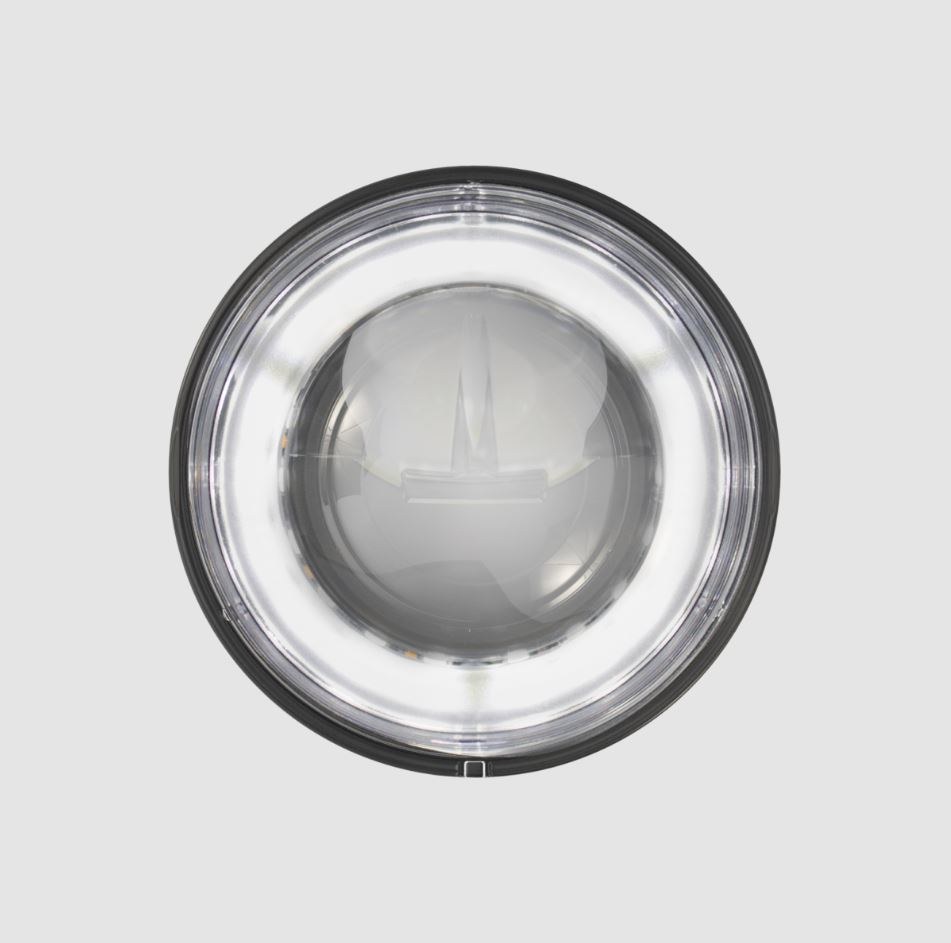 Jw Speaker Headlight Assembly, Model 93, LED Bulb, With White Daytime Running Light/ Amber Turn Signal Light – 0530091