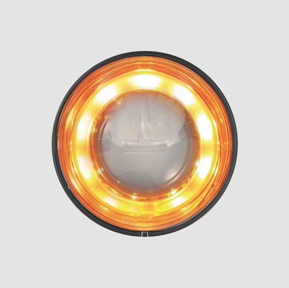 Jw Speaker Headlight Assembly, Model 93, LED Bulb, With White Daytime Running Light/ Amber Turn Signal Light – 0530101