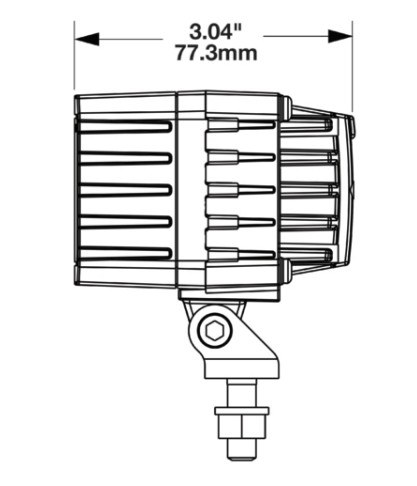 Jw Speaker Driving/ Fog Light, Model 92, LED Bulb, 3.4 Inch Length X 3.31 Inch Width Rectangular Housing, 1.5 Amp Draw at 12 Volt DC – 0530293