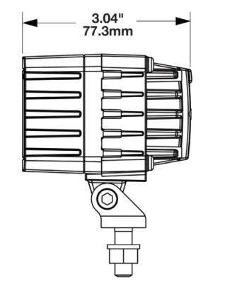 Jw Speaker Driving/ Fog Light, Model 92, LED Bulb, 3.4 Inch Length X 3.31 Inch Width Rectangular Housing, 0.66 Amp Draw at 24 Volt DC – 0530303