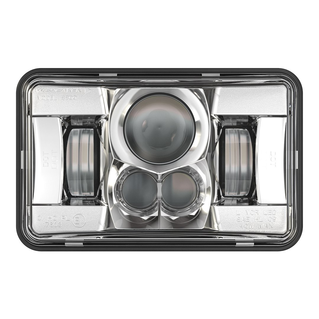 Jw Speaker Headlight Assembly, 8800 Evolution 2, LED Bulb, Low Beam, Clear Bulb, Clear Polycarbonate Lens – 0551371
