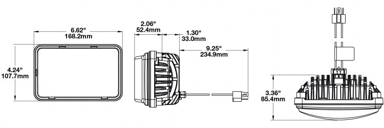 Jw Speaker Headlight Assembly, 8800 Evolution 2, LED Bulb, Low Beam, Clear Bulb, Clear Polycarbonate Lens – 0551371