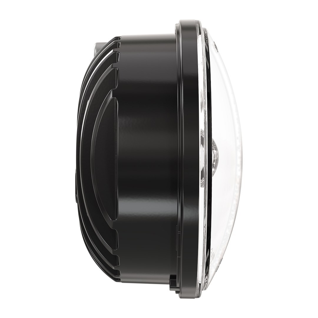 Jw Speaker Headlight Assembly, 8631 Evolution, LED Bulb, High and Low Beam, White Bulb, Clear Polycarbonate Lens, Black Aluminum Housing – 0551631