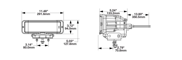Jw Speaker Snow Plow Light, 9800 Series, Auxiliary Heated Headlight, With Turn Signal, LED Clear/Amber Bulbs – 0552243