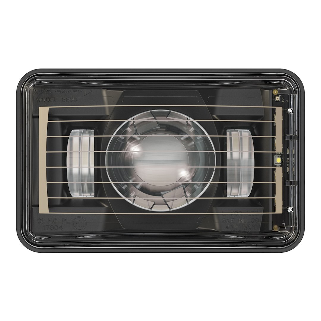 Jw Speaker Headlight Assembly, 8800 Evolution 2, LED Bulb, High Beam, Clear Bulb, Clear Polycarbonate Heated Lens – 0552671