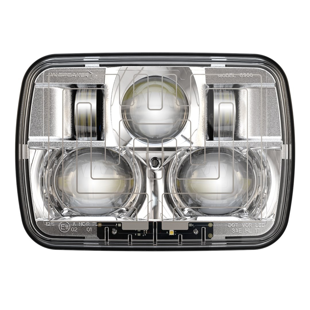 Jw Speaker Headlight Assembly, 8910 Evolution 2, LED Bulb, High and Low Beam, Clear Bulb, Clear Polycarbonate Heated Lens – 0554461