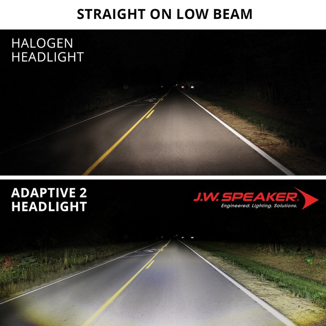 Jw Speaker Headlight Assembly, 8690 Adaptive 2, LED Bulb, High and Low Beam, Clear Bulb, Clear Polycarbonate Lens – 0555091