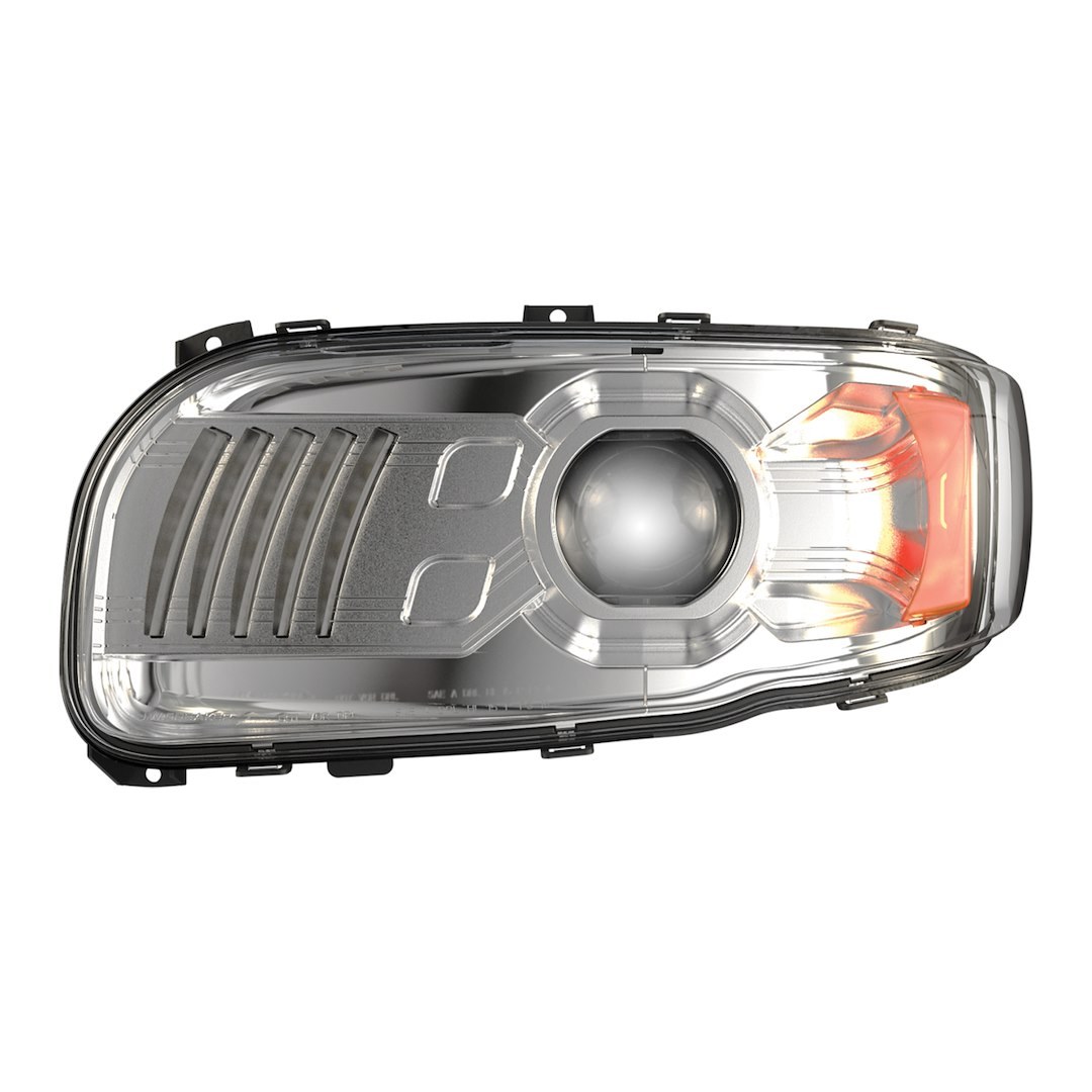 Jw Speaker Headlight Assembly, Model 9600 Peterbilt, LED Bulb, High and Low Beam with Built-IN Daytime Running Light/ Turn Signal Light – 0556681