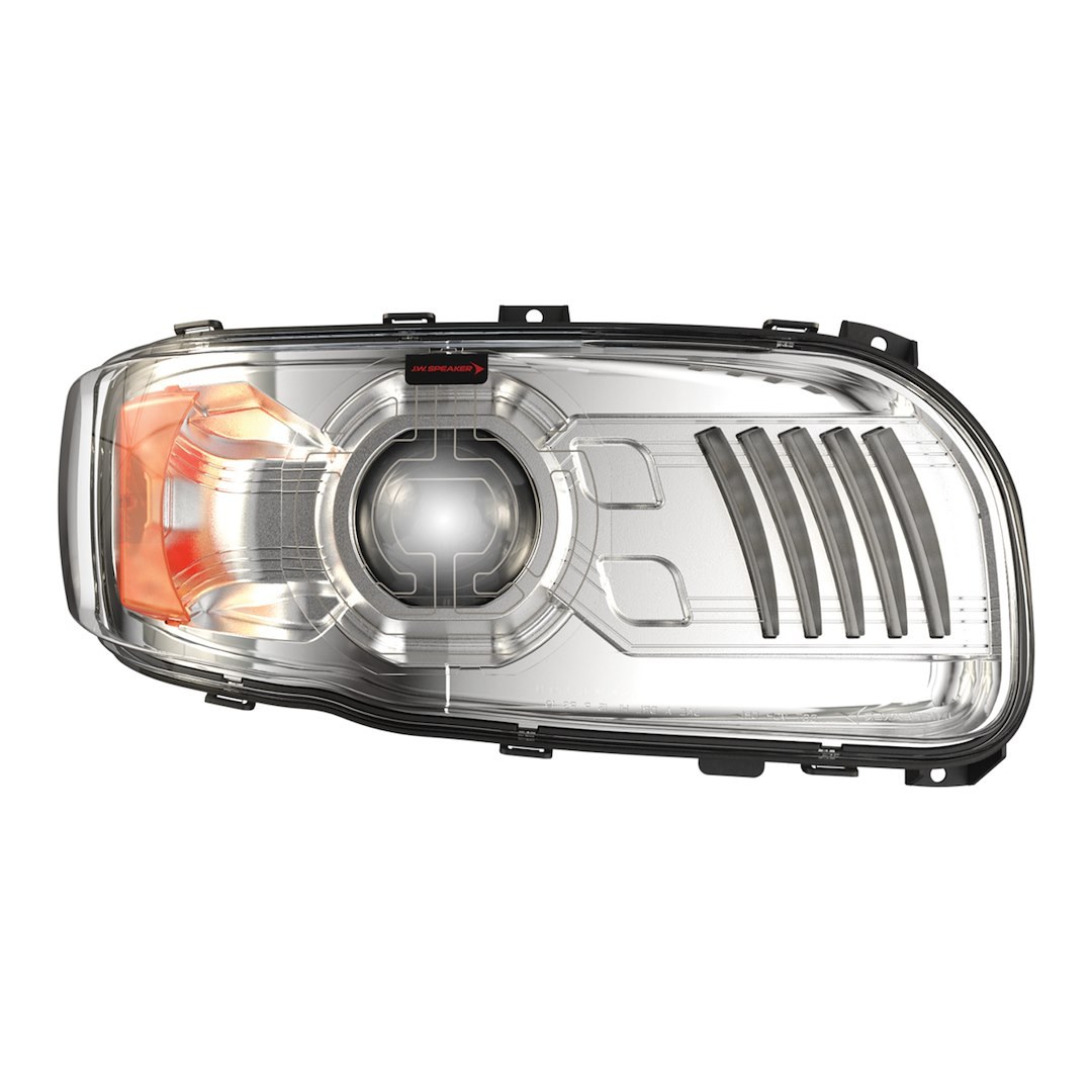 Jw Speaker Headlight Assembly, Model 9600 Peterbilt, LED Bulb, High and Low Beam with Built-IN Daytime Running Light/ Turn Signal Light – 0556691