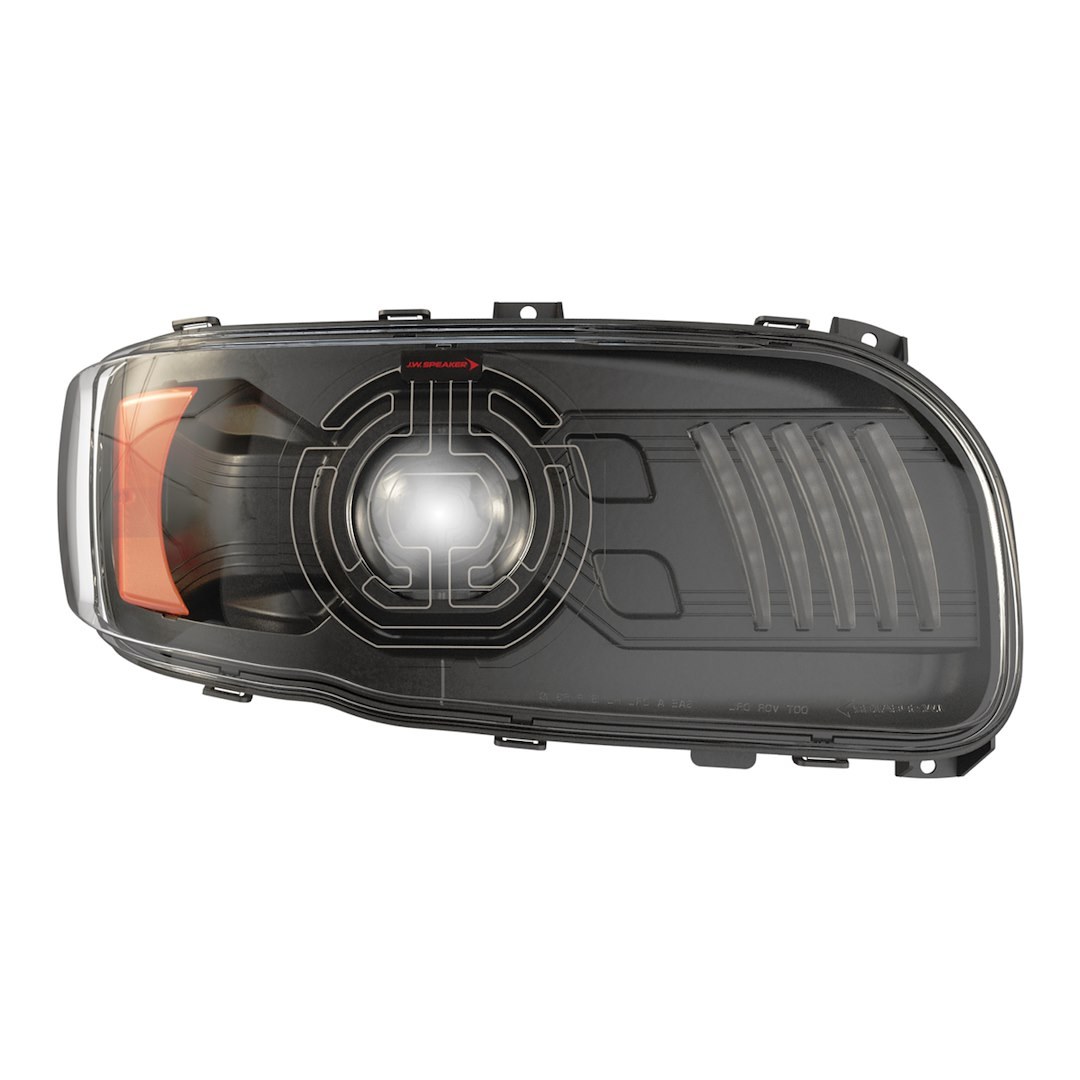 Jw Speaker Headlight Assembly, Model 9600 Peterbilt, LED Bulb, High and Low Beam with Built-IN Daytime Running Light/ Turn Signal Light – 0557171