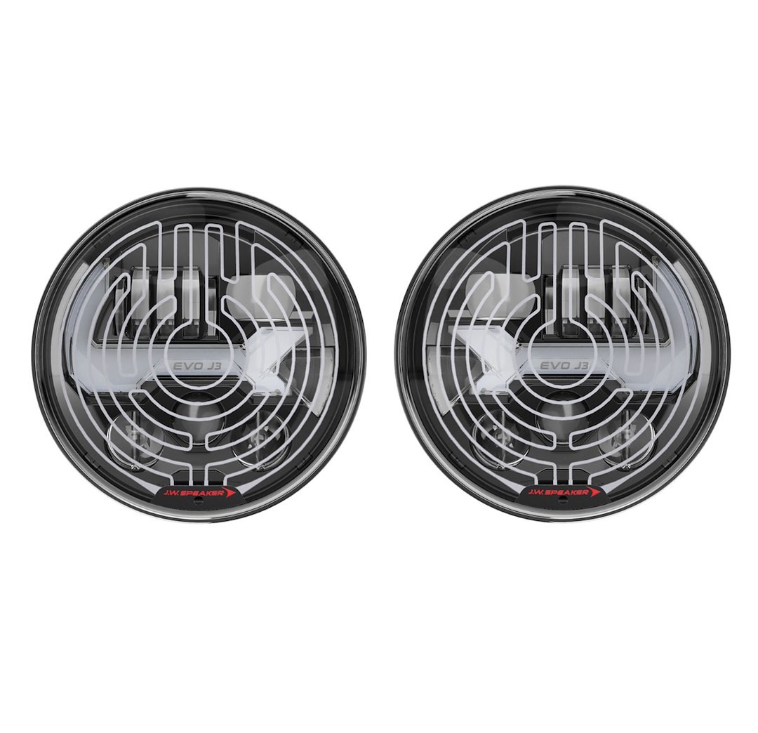 Jw Speaker Headlight Assembly, Model Evo J3, LED Bulb, High and Low Projector Beam with Built-IN Daytime Running Light/ Turn Signal Light – 0558153