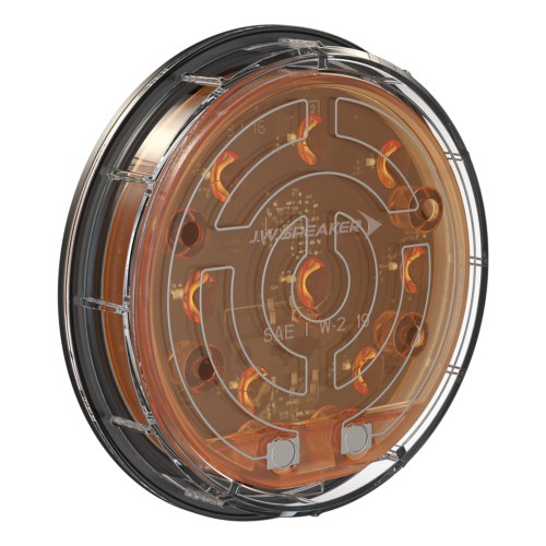 Jw Speaker Tail Light Assembly, 234 Series, LED, Clear Lens, Black Housing with Amber Bezel, Amber Bulb, Single – 0642081