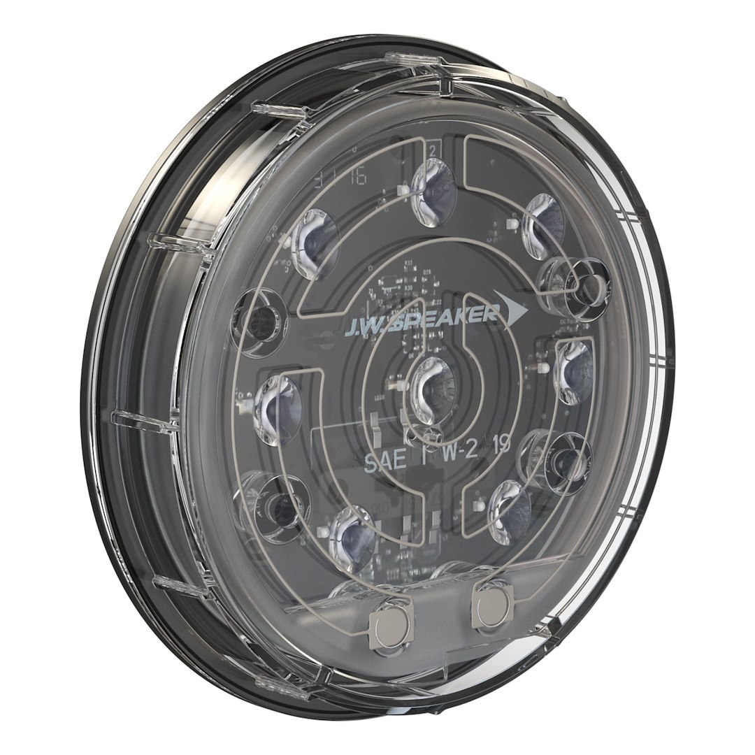 Jw Speaker Tail Light Assembly, 234 Series, LED, Clear Lens, Black Housing with Blue Bezel, Blue Bulb, Single – 0642101