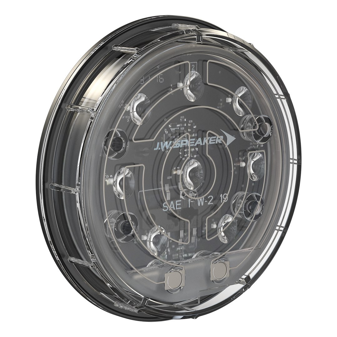 Jw Speaker Tail Light Assembly, 234 Series, LED, Clear Lens, Black Housing/ Clear Bezel, White Bulb, Single – 0642121