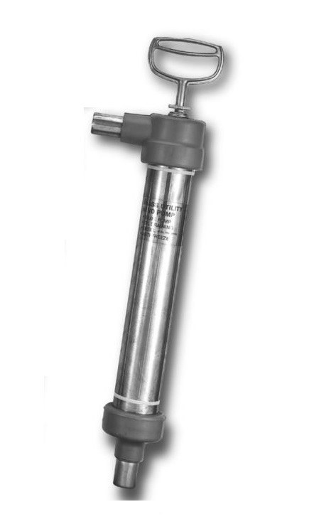 Jabsco Dispensing Pump, Hand Pump, Use for Oil and Transmission Fluid, 7 Stroke Per Gallon, Brass Cylinder, 1 Inch Port – 33745-0000