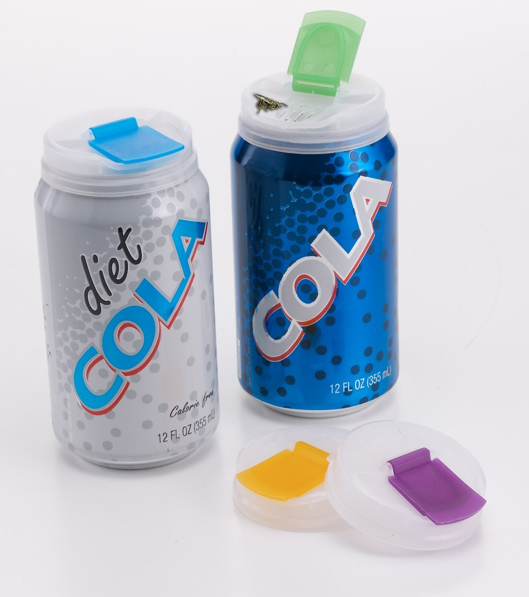 Jokari Beverage Can Cap, Use with Standard Soda Can, Snap-On Mount, 2-1/2 Inch Diameter X 2-1/2 Inch Width, Assorted Colors – 05000