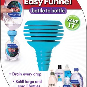 Jokari Funnel, Use with Shampoo/ Hand Cleaners/ Liquid Soap/ Lotions/ Bath Oils/ Car Fluids, Round, 2-1/2 Inch Diameter X 2.19 Inch Width – 05206