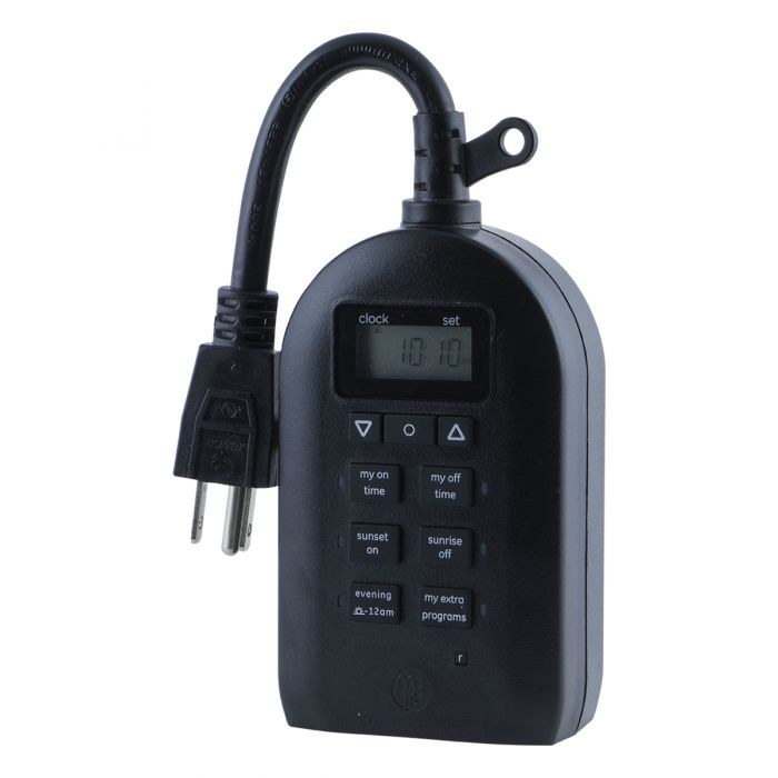 Jasco Multi Purpose Light Control Timer, Mytouchsmart ™, Outdoor/ Indoor Use, Plug-IN, Lcd Indicator Display, Black, Built-IN Bracket – 33862