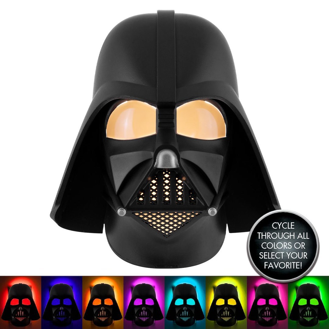 Jasco Night Light, Star Wars, Darth Vader Design, LED, Eight Different Color, Auto On/Off, Plug-IN – 43428
