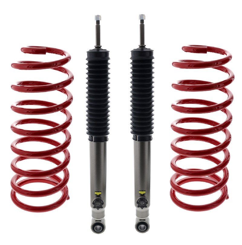 Kyb Shocks Lift Kit Suspension, Jaos, 2 Inch Rear Lift, Black with Red Spring, With Two Adjustable Shocks and Two Springs – SR7001