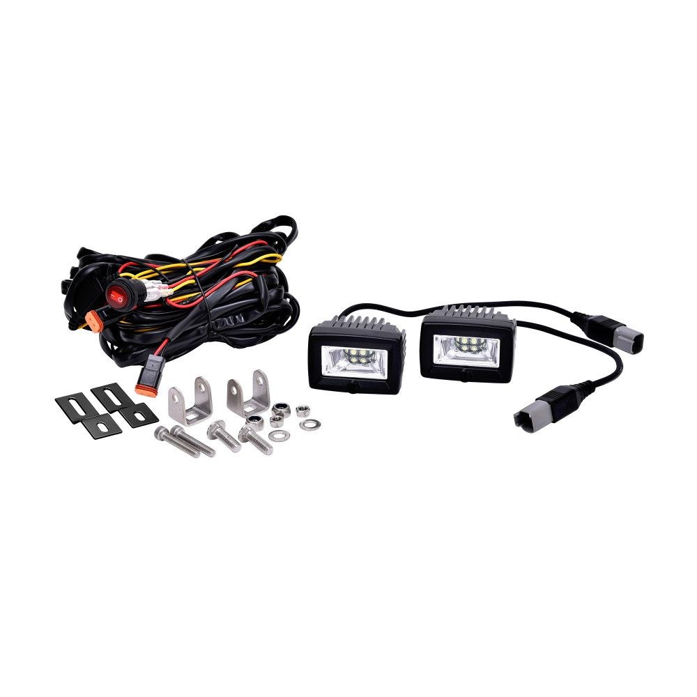 Kc Hilite Backup Light, C-Series, A-Pillar/ Ditch/ Windshield/ Bumper/ Overhead/ Roof Mount, Set of 2, Clear Lens, White Bulb – 0519