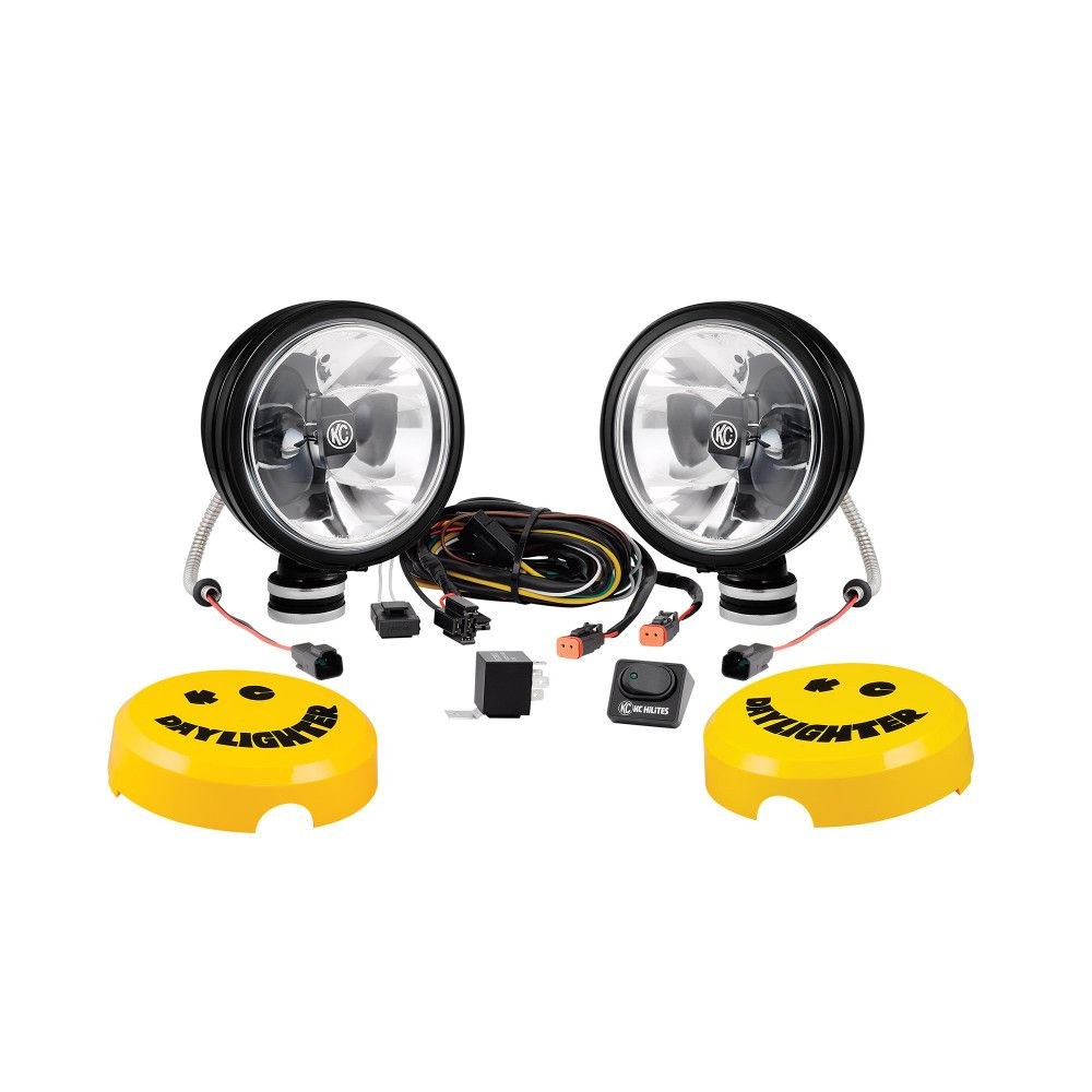 Kc Hilite Driving/ Fog Light, Gravity Daylighter ®, LED Bulb, Clear Cree LED, 6 Inch Round, 20 Watt Amp Draw 1.63 Amp Per Light, Spot Beam – 0651