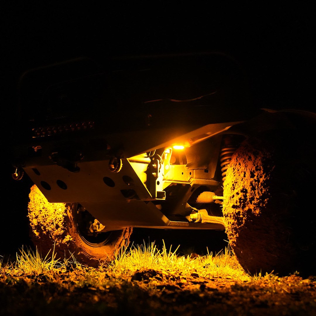 Kc Hilite Underbody Light Kit, Cyclone V2, Universal Body Mount, 2.2 Inch Round X 0.53 Inch Depth, Samsung SMD 3035 LED, White Bulbs – 1360