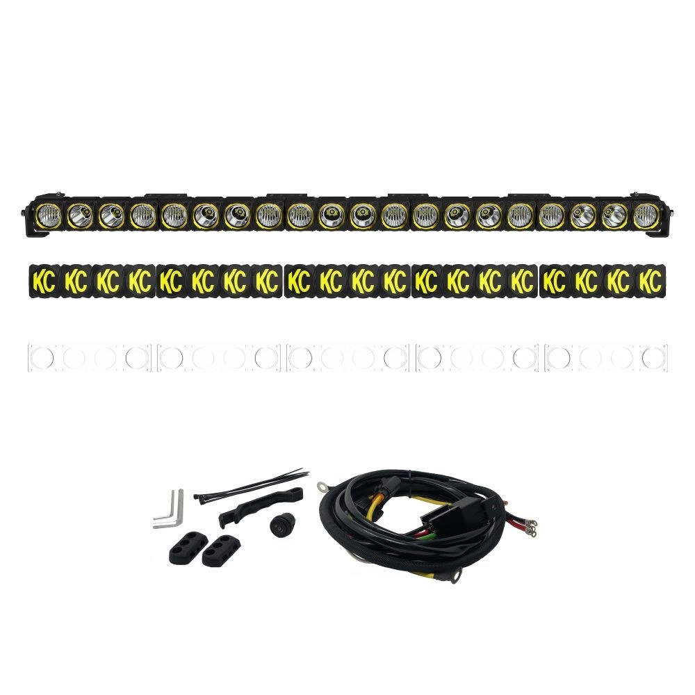 Kc Hilite Light Bar, Flex Era ™, LED Bulb, 50 Inch Length, 60 Watt Bulbs Amp Draw 5.0 Amp at 12 Volts, Combo Beam, 39560 Raw Lumens, Clear Lens – 295