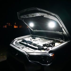 Kc Hilite Underbody Light Kit, Cyclone, Under Hood Mount, 2.2 Inch Round X 0.53 Inch Depth, LED, White Bulbs, Clear Lens, 10 Watt, Set of 2 – 355