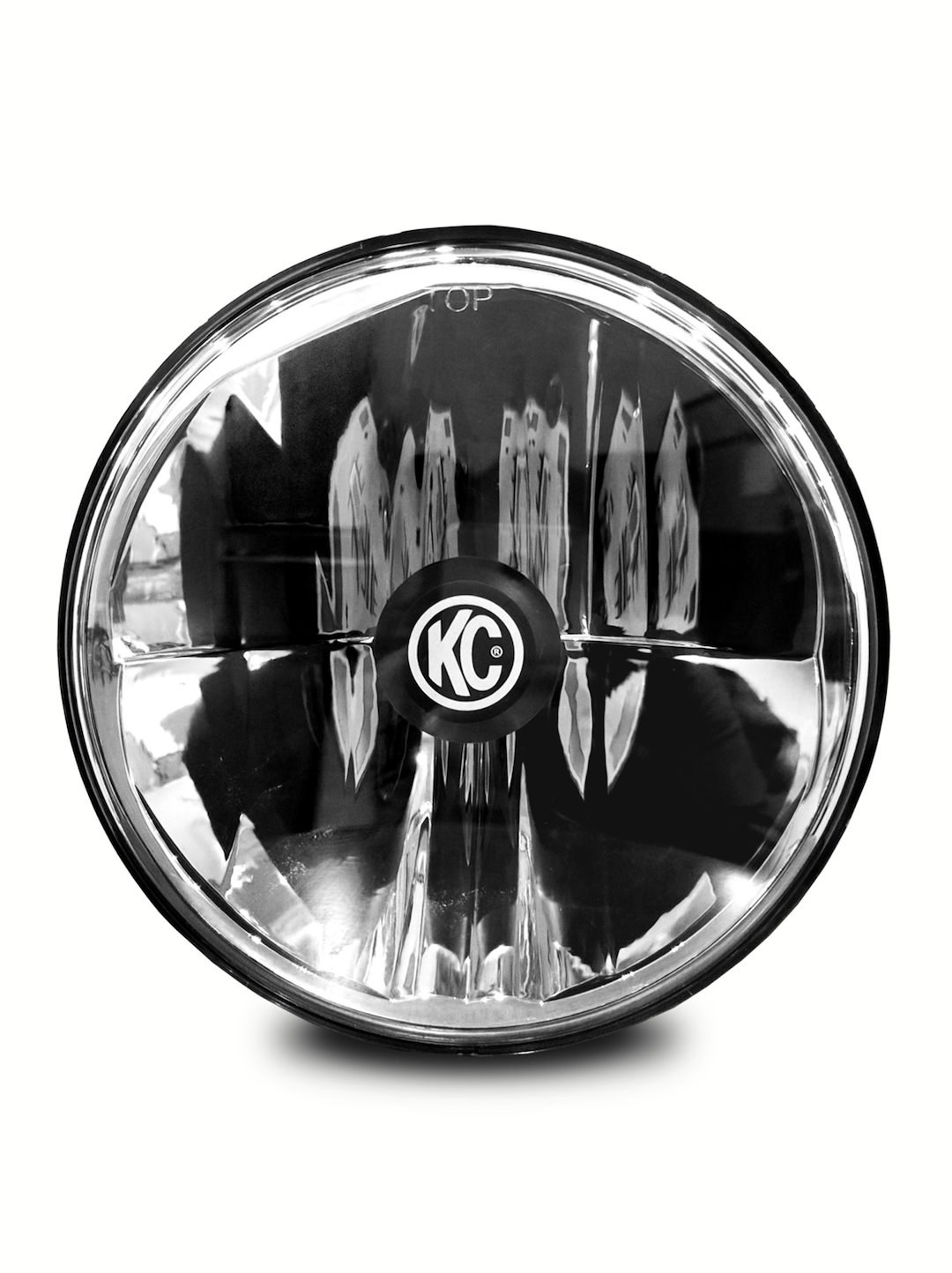 Kc Hilite Headlight Assembly, Gravity, LED Bulb, OE Beam, LED Clear Bulb, Clear Lens, Chrome Plated Housing, Single, 7 Inch Round – 4235