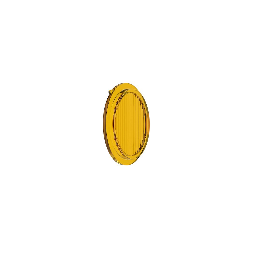 Kc Hilite Driving/ Fog Light Lens, Flex Era® 1, Replacement Spread Lens for Flex Era® 1 LED Lights, 3 Inch Round, Yellow, Polycarbonate, Single – 4265