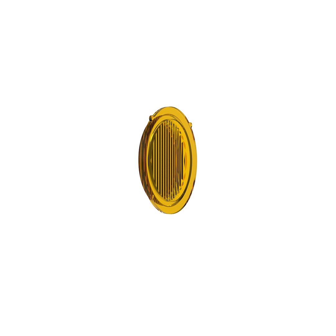 Kc Hilite Driving/ Fog Light Lens, Flex Era® 1, Replacement Spread Lens for Flex Era® 1 LED Lights, 3 Inch Round, Yellow, Polycarbonate, Single – 4265