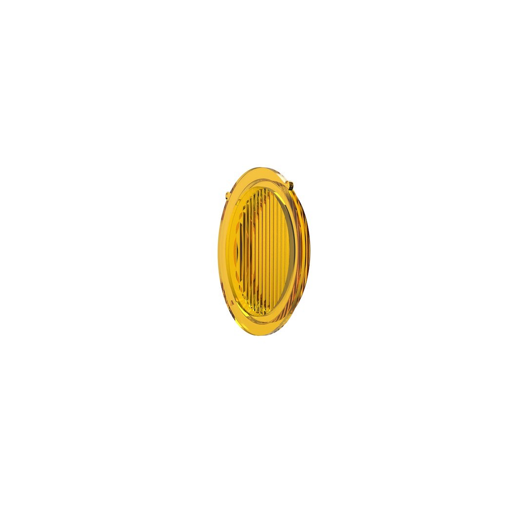 Kc Hilite Driving/ Fog Light Lens, Flex Era® 1, Replacement Spread Lens for Flex Era® 1 LED Lights, 3 Inch Round, Yellow, Polycarbonate, Single – 4265