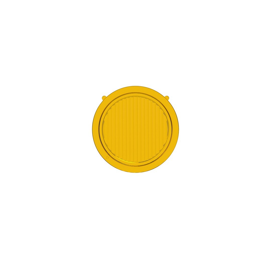 Kc Hilite Driving/ Fog Light Lens, Flex Era® 1, Replacement Spread Lens for Flex Era® 1 LED Lights, 3 Inch Round, Yellow, Polycarbonate, Single – 4265
