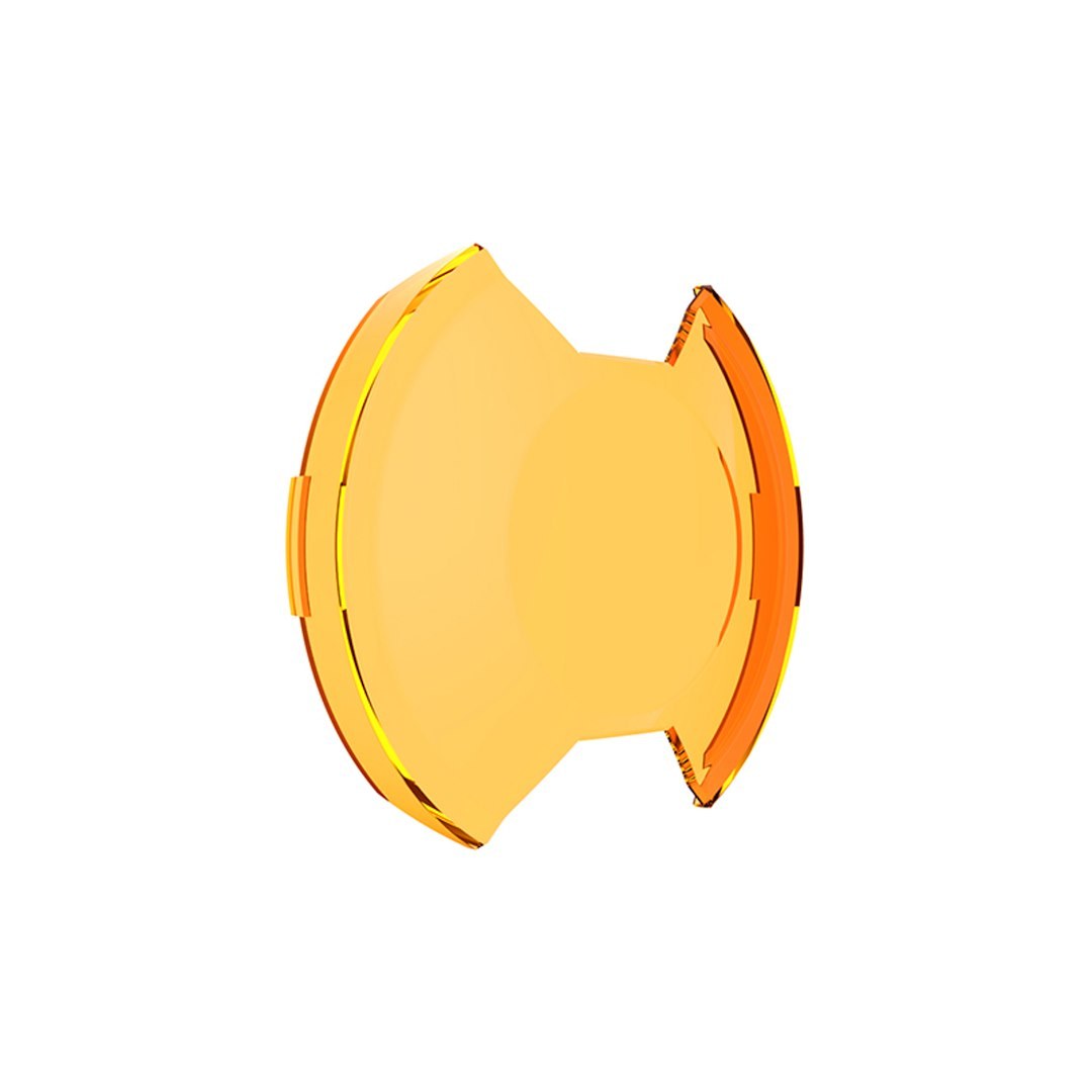 Kc Hilite Driving/ Fog Light Cover, Slimlite®, 6 Inch Round, For Kc Slimlite® LED Lights, Amber, Polycarbonate, No Logo, Single – 5104