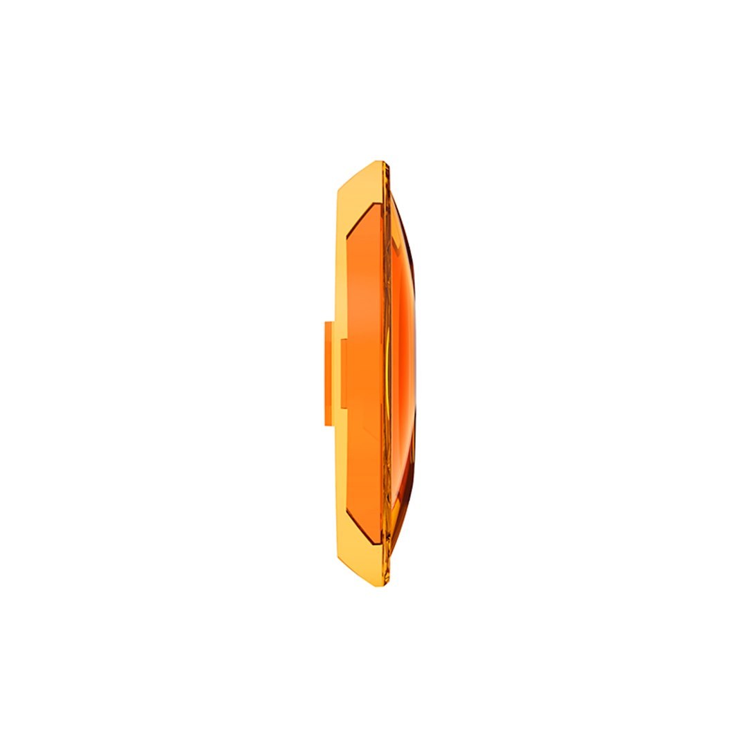 Kc Hilite Driving/ Fog Light Cover, Slimlite®, 6 Inch Round, For Kc Slimlite® LED Lights, Amber, Polycarbonate, No Logo, Single – 5104