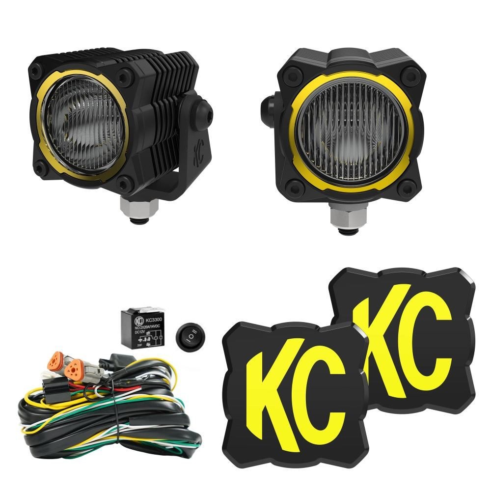 Kc Hilite Driving/ Fog Light, Flex Era ™, LED Bulb, Clear Bulbs, 3 Inch Round, 10 Watt Flood Light/ 46 Watt Spot Light – 520