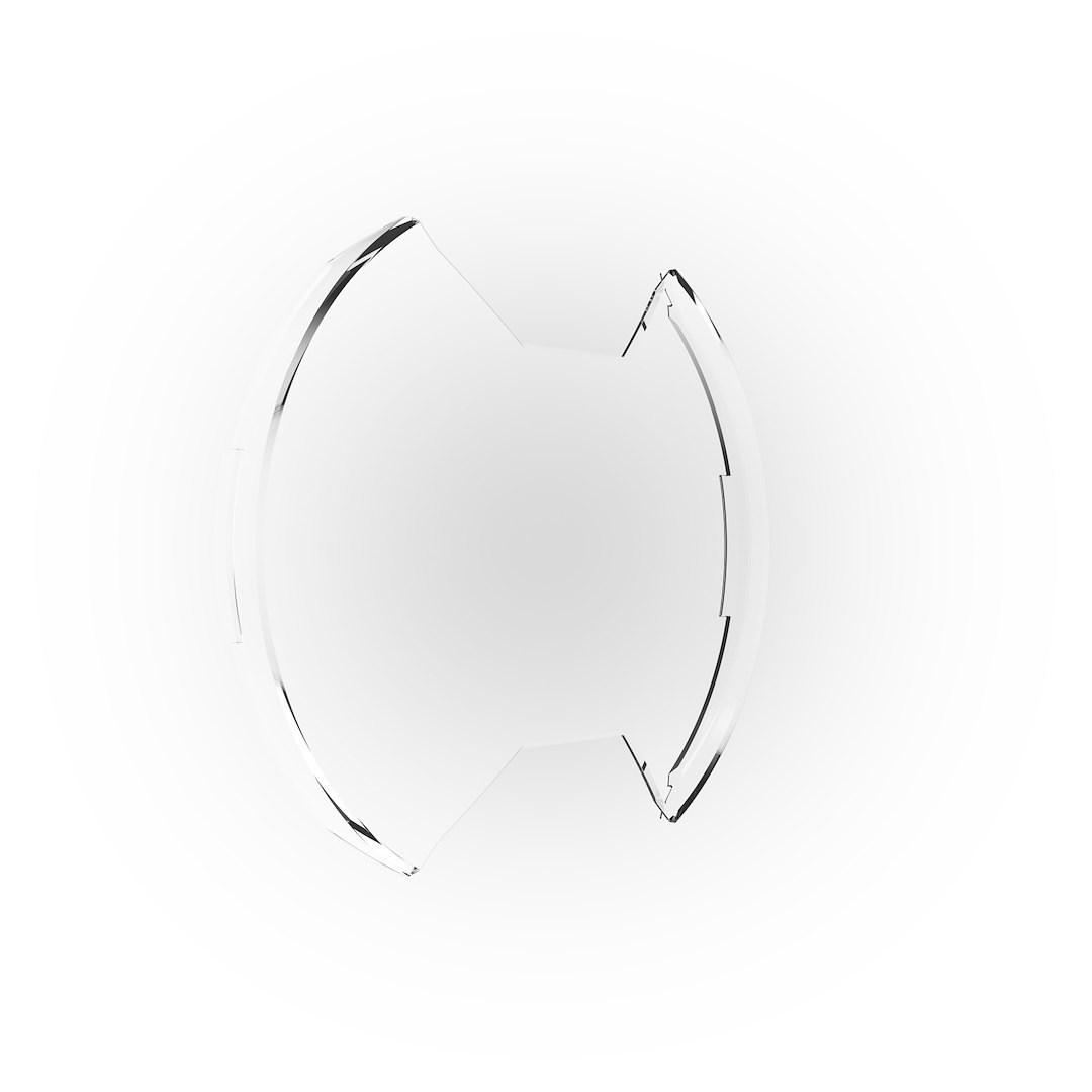 Kc Hilite Driving/ Fog Light Cover, Slimlite ®, 8 Inch Round, Clear, Polycarbonate, Without Logo, Single – 5207