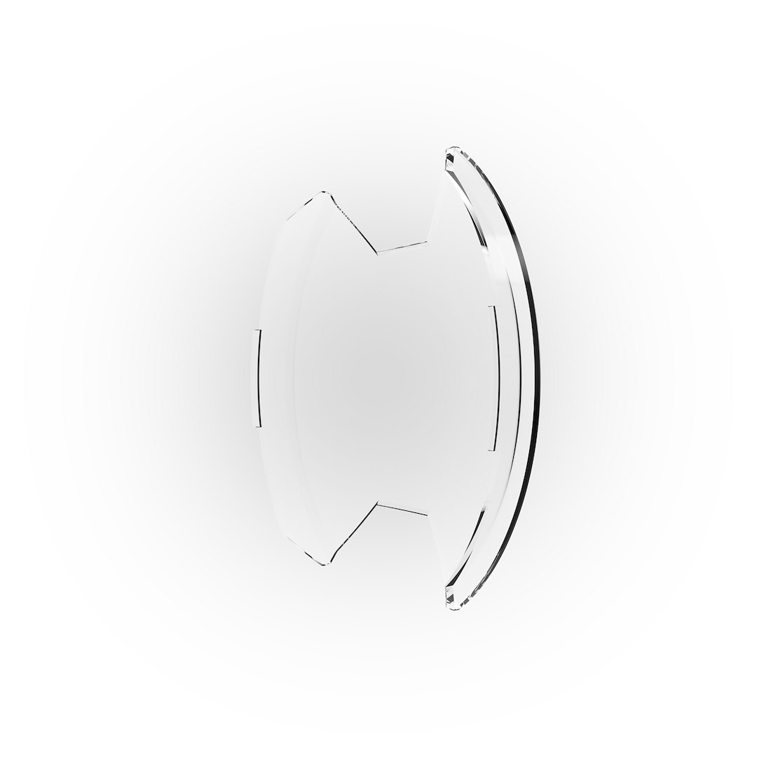 Kc Hilite Driving/ Fog Light Cover, Slimlite ®, 8 Inch Round, Clear, Polycarbonate, Without Logo, Single – 5207