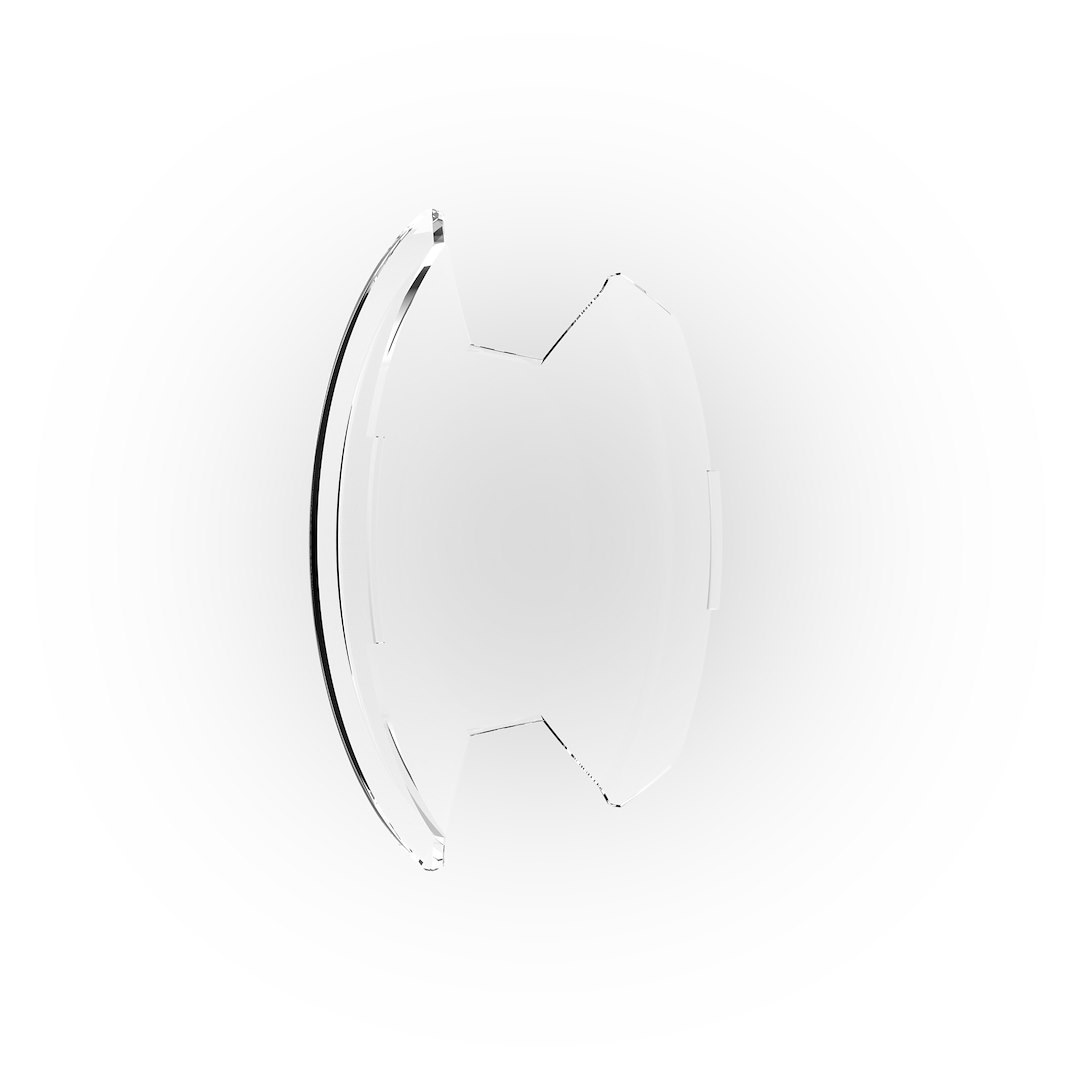 Kc Hilite Driving/ Fog Light Cover, Slimlite ®, 8 Inch Round, Clear, Polycarbonate, Without Logo, Single – 5207