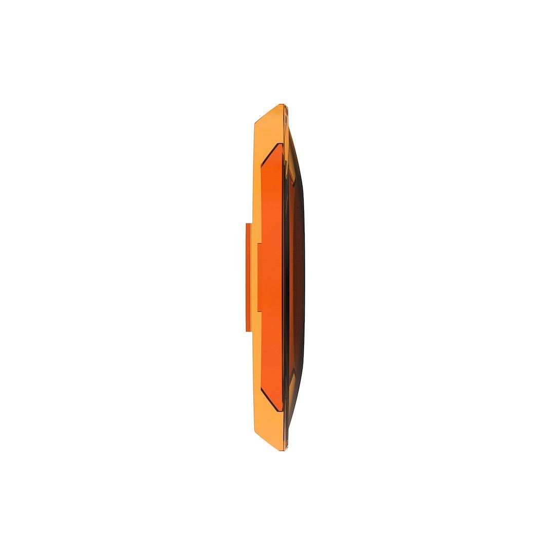 Kc Hilite Driving/ Fog Light Cover, Slimlite ®, 8 Inch Round, Amber, Polycarbonate, Without Logo, Single – 5208