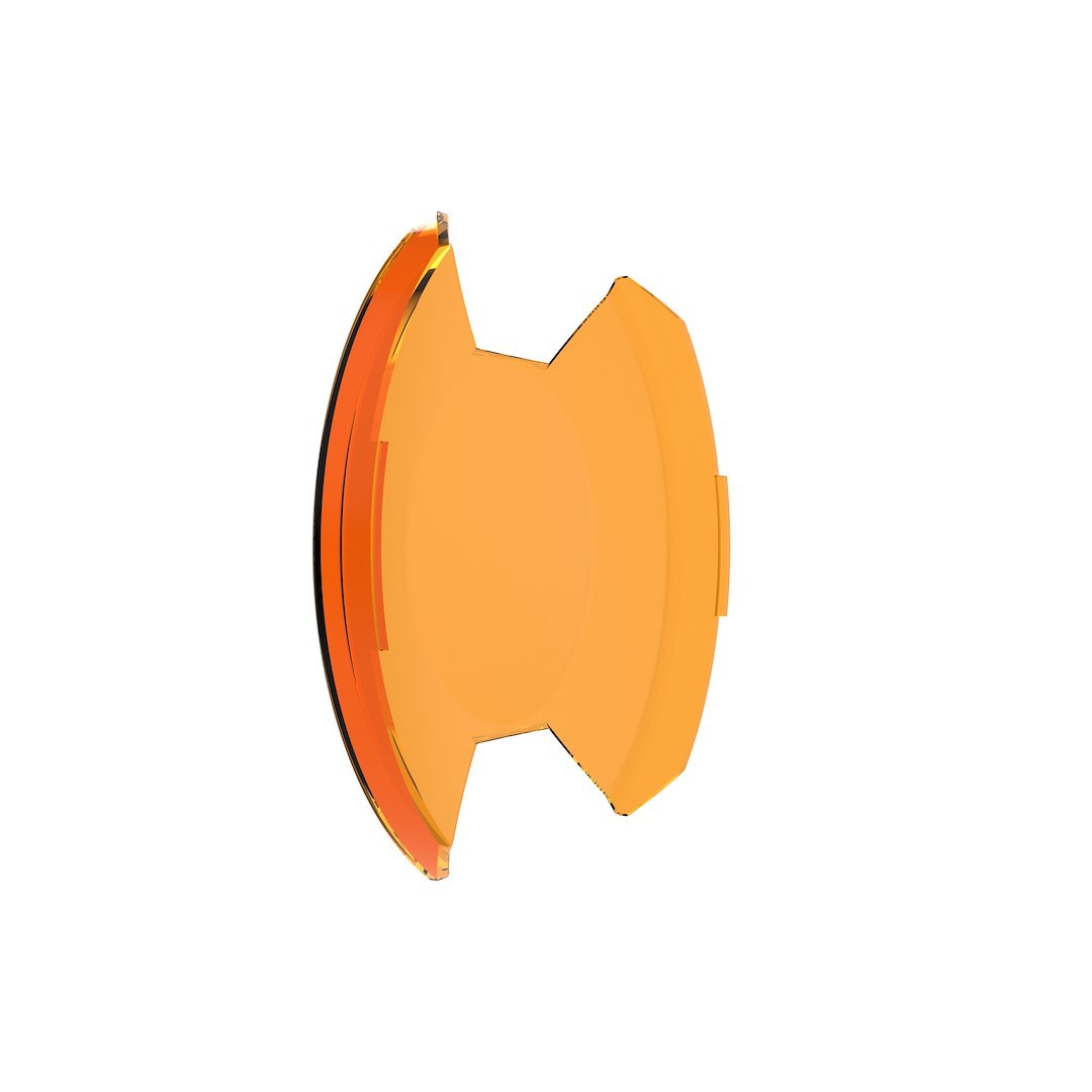 Kc Hilite Driving/ Fog Light Cover, Slimlite ®, 8 Inch Round, Amber, Polycarbonate, Without Logo, Single – 5208