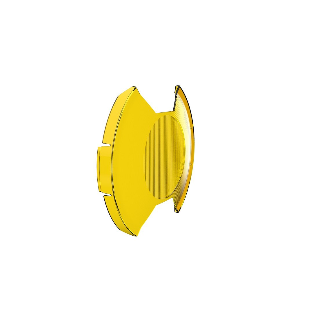 Kc Hilite Driving/ Fog Light Cover, Slimlite ®, 8 Inch Round, Yellow, Polycarbonate, Without Logo, Single – 5210