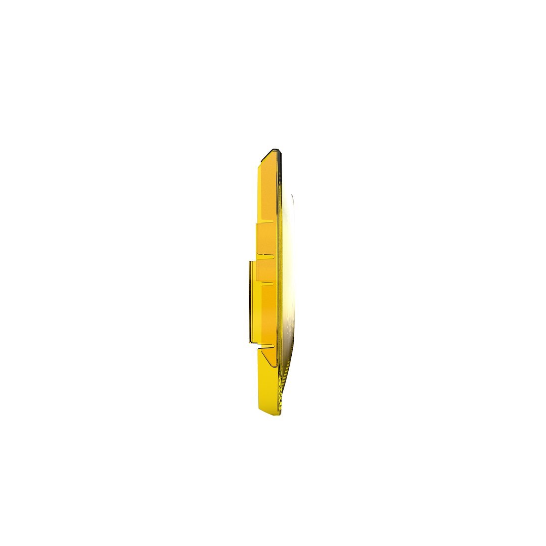 Kc Hilite Driving/ Fog Light Cover, Slimlite ®, 8 Inch Round, Yellow, Polycarbonate, Without Logo, Single – 5210