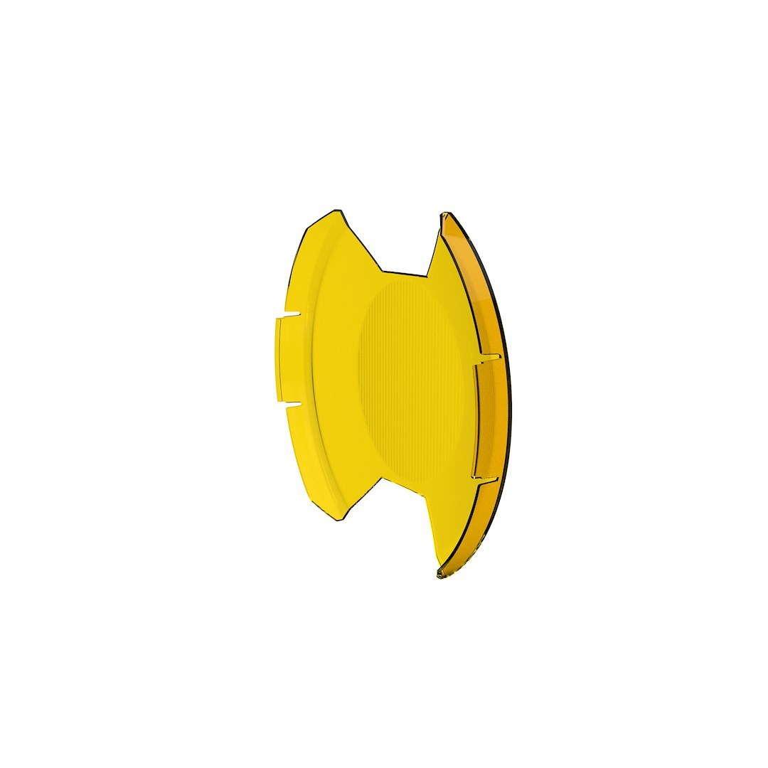 Kc Hilite Driving/ Fog Light Cover, Slimlite ®, 8 Inch Round, Yellow, Polycarbonate, Without Logo, Single – 5210