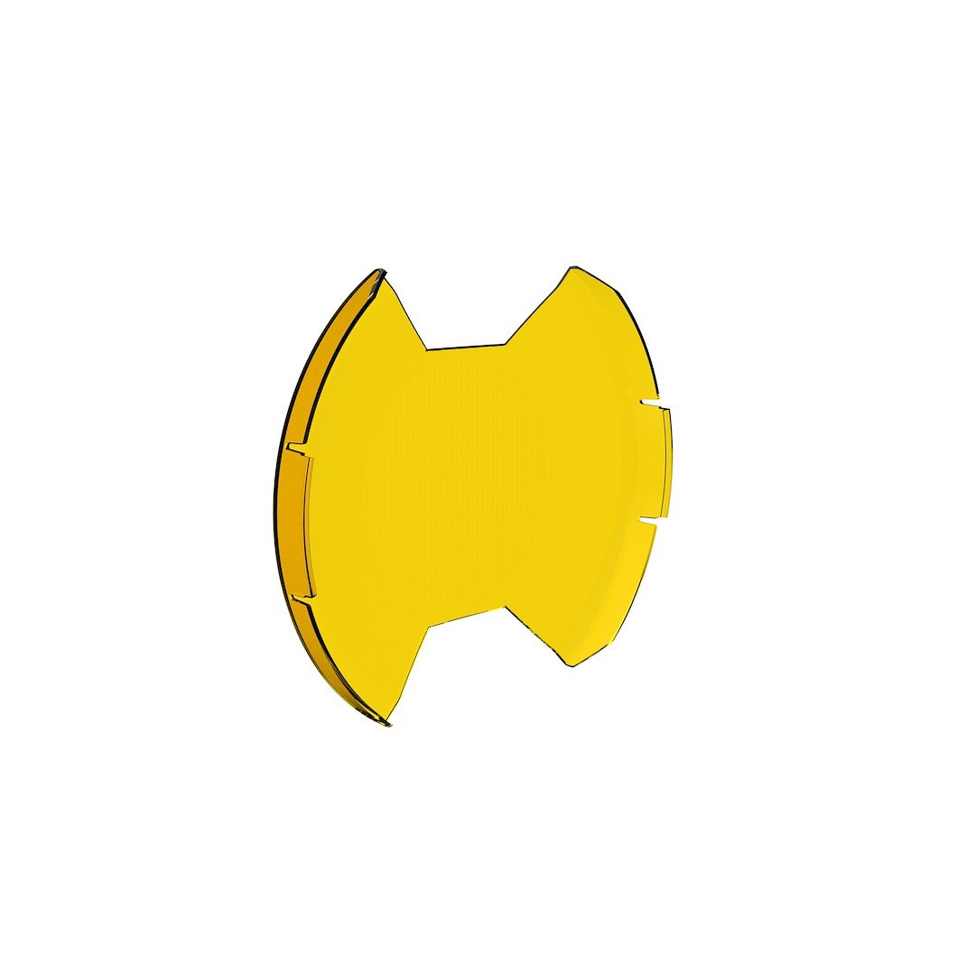 Kc Hilite Driving/ Fog Light Cover, Slimlite ®, 8 Inch Round, Yellow, Polycarbonate, Without Logo, Single – 5210