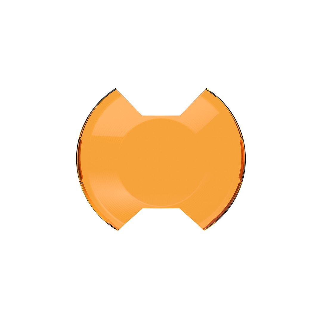 Kc Hilite Driving/ Fog Light Cover, Slimlite ®, 8 Inch Round, Amber, Polycarbonate, Without Logo, Single – 5211